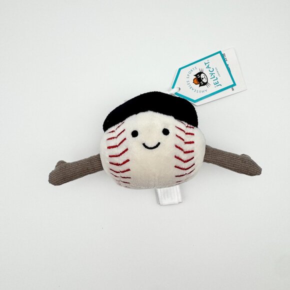 Jellycat Amuseable s Baseball Bag Charm Keychain 12cm Plush NWT Cute Gift - Picture 3 of 4